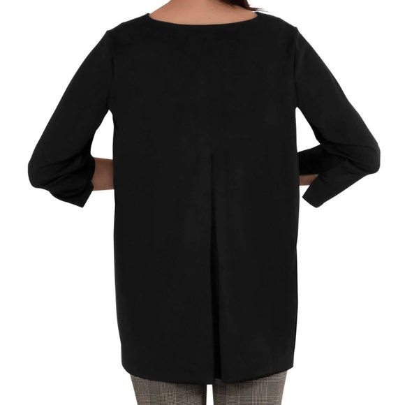 EUC Gretchen Scott Black Ultra Suede Swing Top Size Medium - Picture 2 of 8